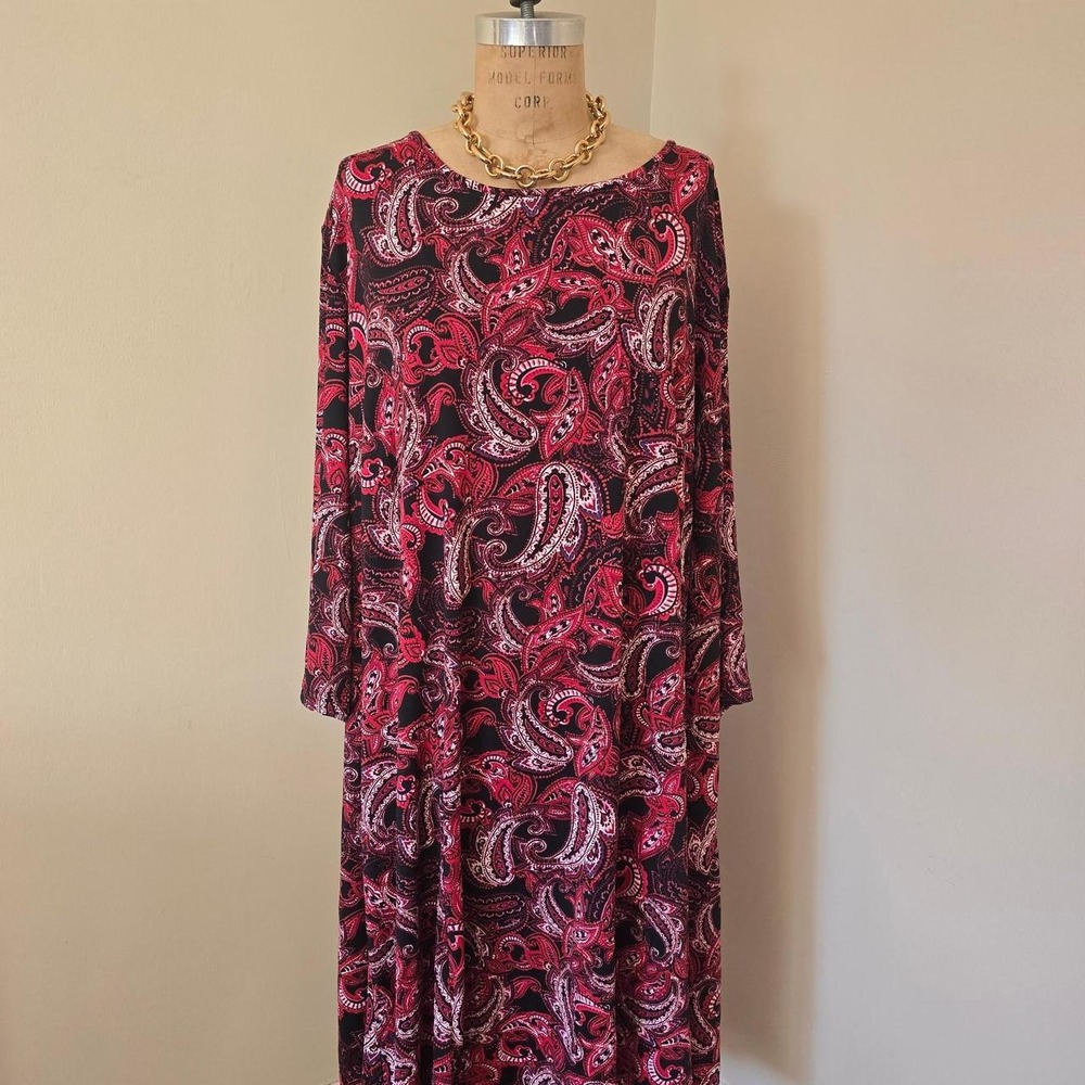 Ellos paisley print maxi dress size 5X 38/40 - Picture 1 of 3